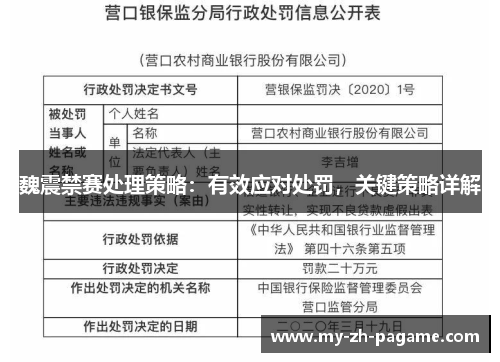 魏震禁赛处理策略：有效应对处罚，关键策略详解